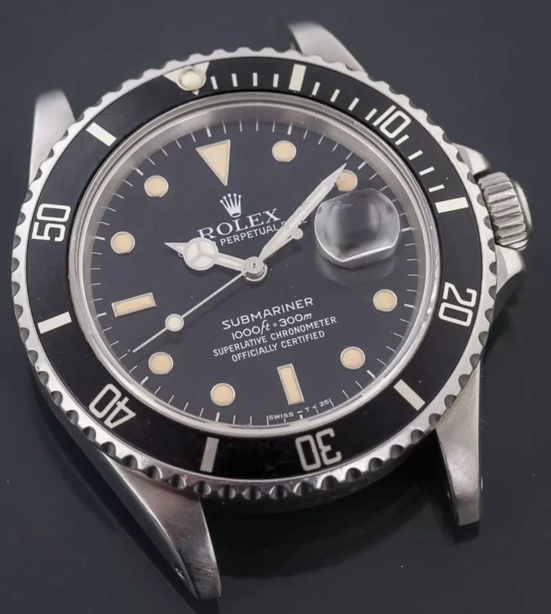 Late-1980s Rolex Submariner Date with a tritium Zubmariner dial