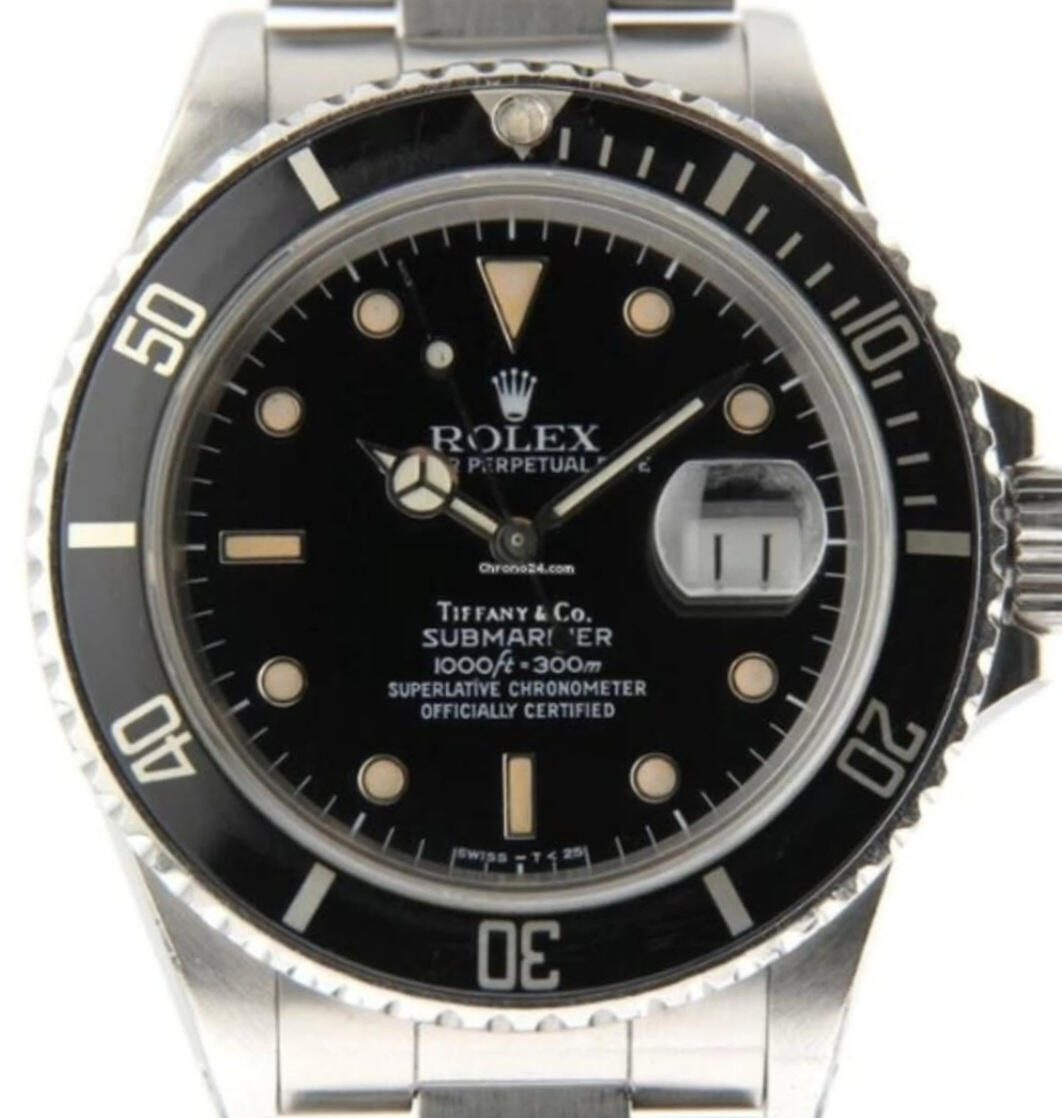 Rolex Submariner 168000 with Tiffany and Zorro dial sold at auction